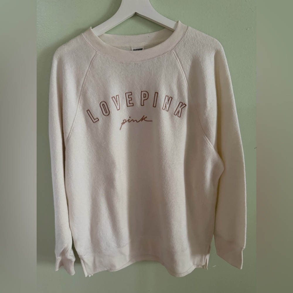 PINK Victoria's Secret Light Pink Crew Neck Sweater
